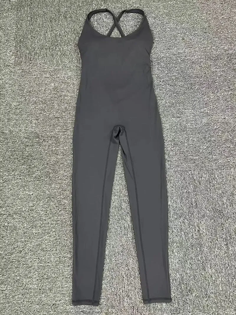 Tuta intera Sportiva Donna Rompers Pantaloni Yoga Palestra Sexy Jumpsuit Tutina