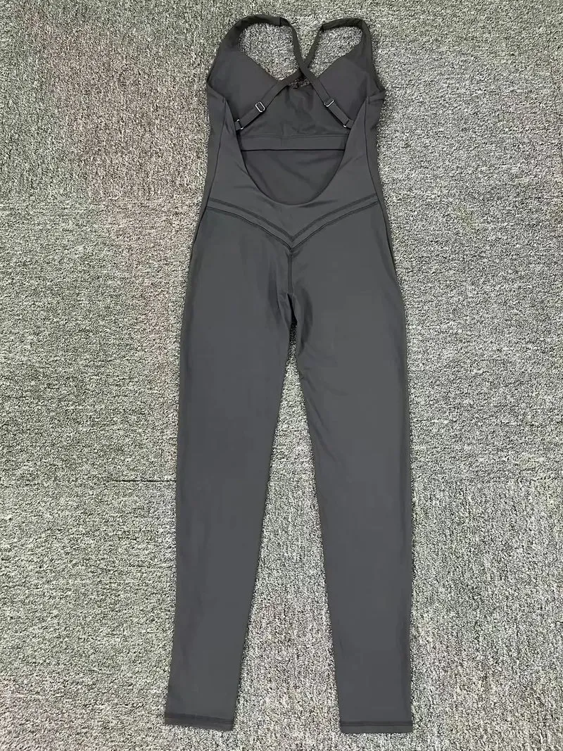Tuta intera Sportiva Donna Rompers Pantaloni Yoga Palestra Sexy Jumpsuit Tutina