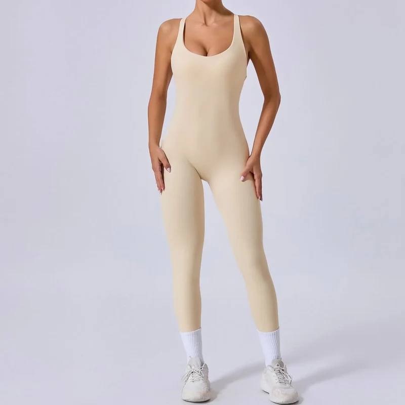 Tuta intera Sportiva Donna Rompers Pantaloni Yoga Palestra Sexy Jumpsuit Tutina