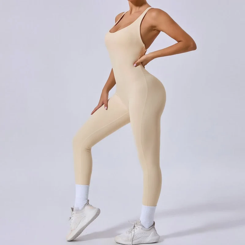 Tuta intera Sportiva Donna Rompers Pantaloni Yoga Palestra Sexy Jumpsuit Tutina