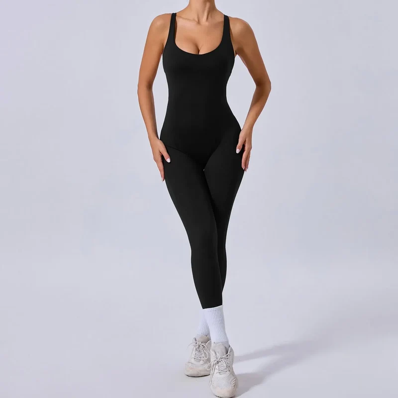 Tuta intera Sportiva Donna Rompers Pantaloni Yoga Palestra Sexy Jumpsuit Tutina