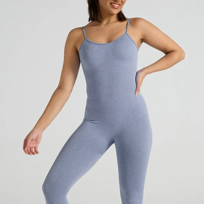 Yoga Fitness Overalls Jumpsuit Gym Stretch Leggings Jogging Anzug Top Push Up