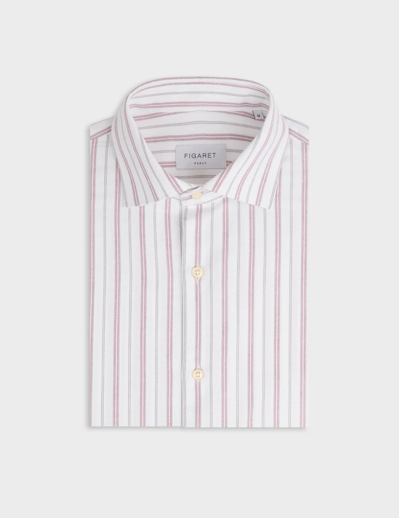 Chemise Aristote rayée rouge