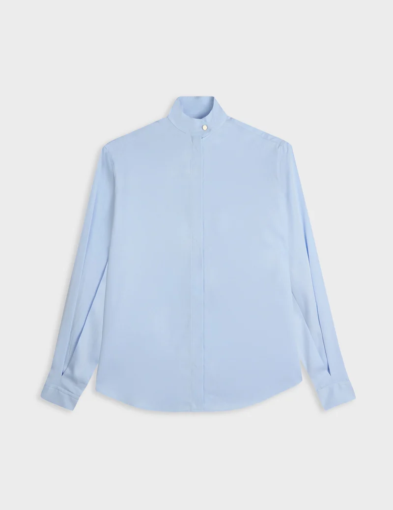 Chemise Innaée en lyocell bleu clair