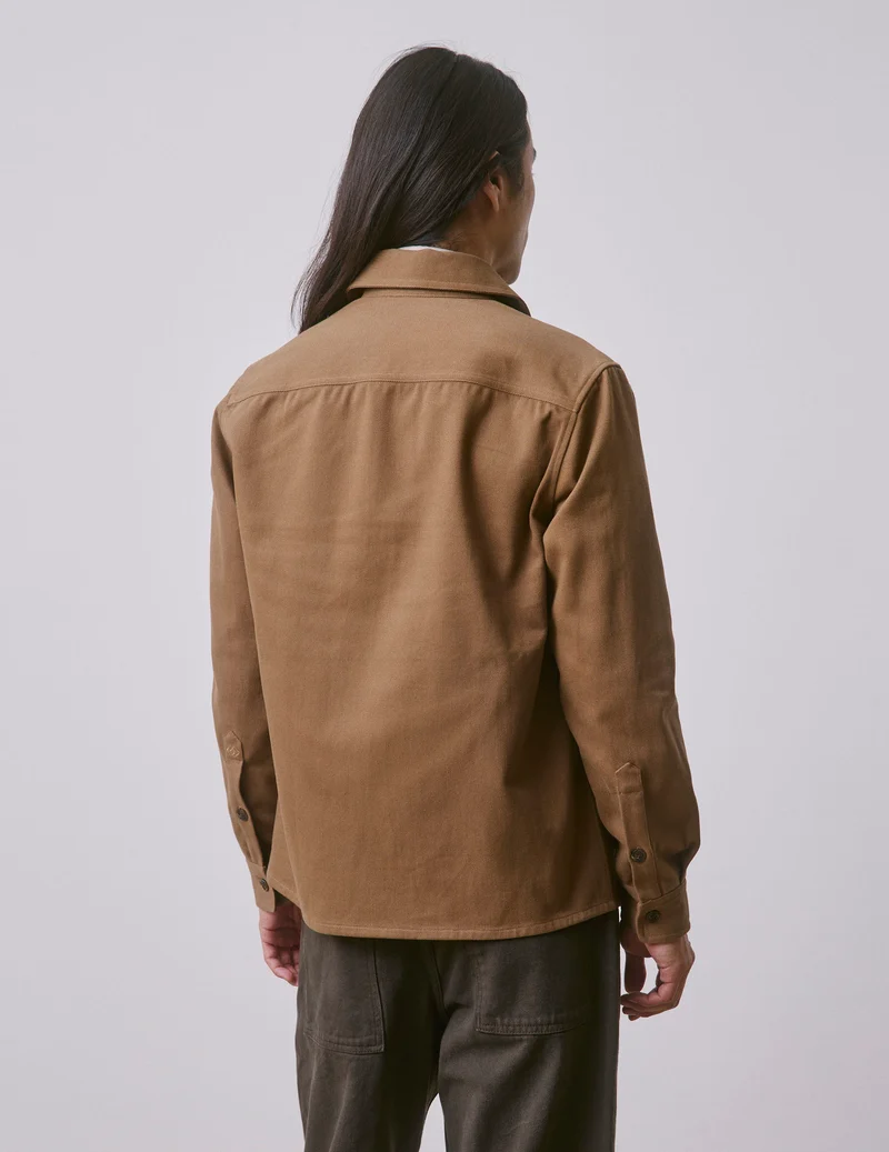 Surchemise Milan en twill camel