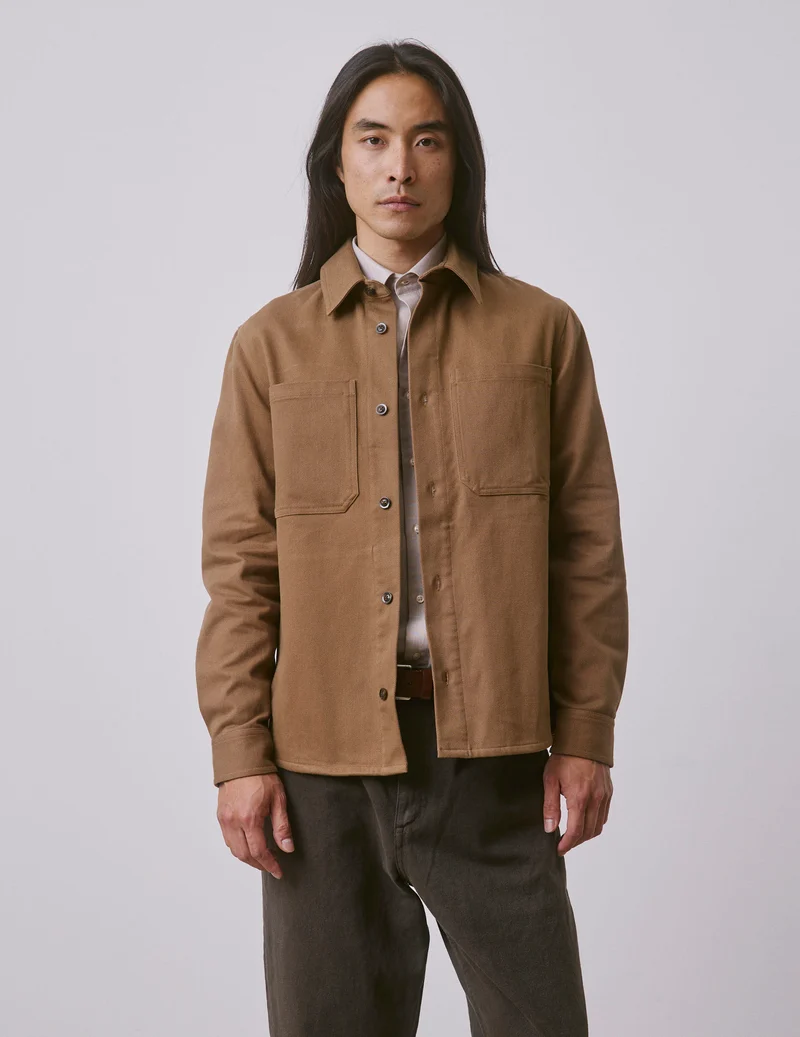 Surchemise Milan en twill camel