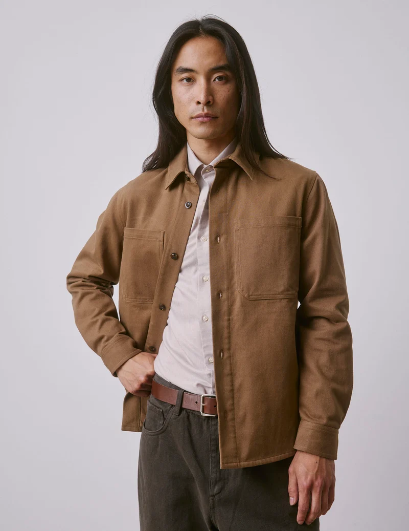 Surchemise Milan en twill camel