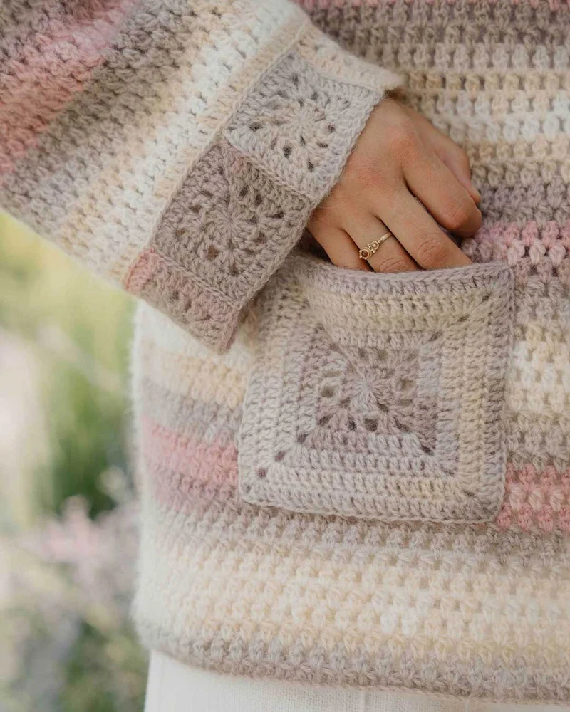 Anleitung Pulli mit Granny Squares