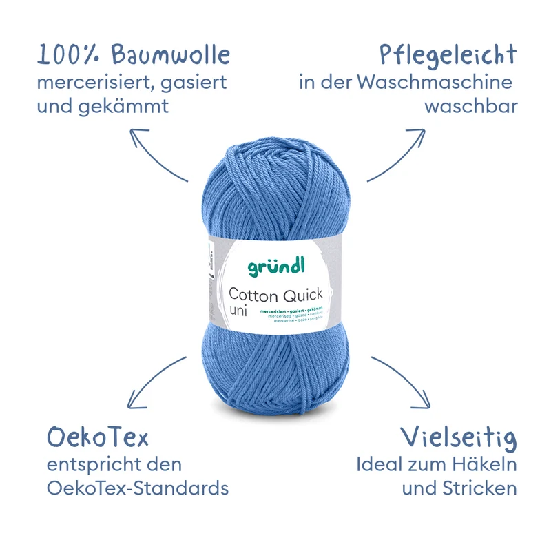 Cotton Quick uni Colourbox 70 Farben