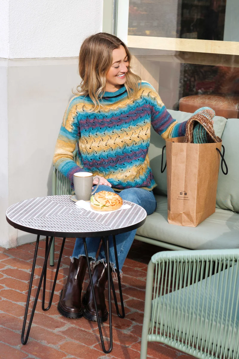 Anleitung Mirabella Pullover im Ajourmuster