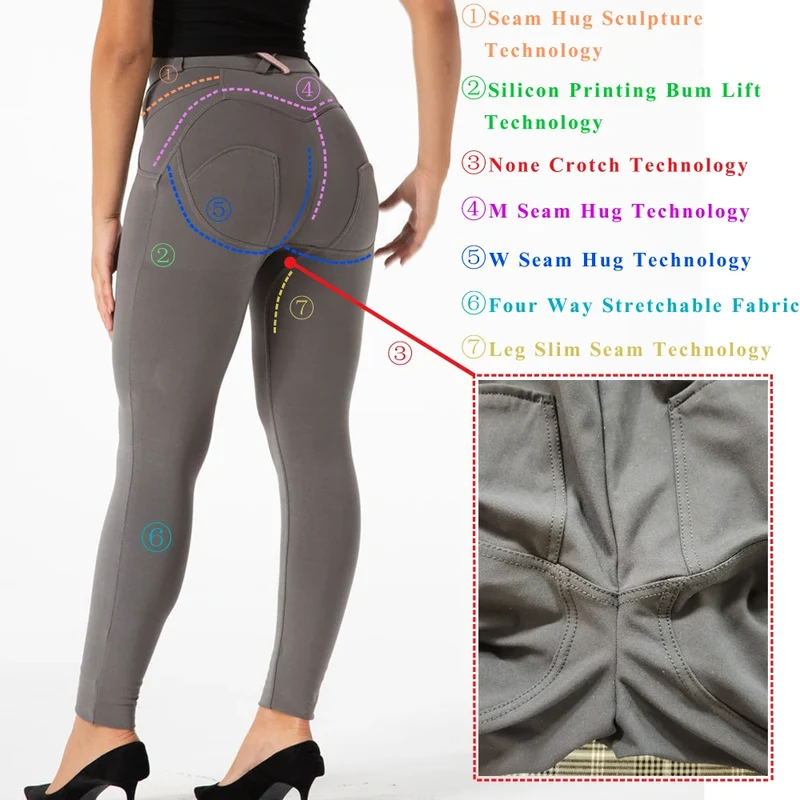 Sexy Damen Stretch Leggings Leggins Gothic Punk Hose PU Lederhose Reißverschluss