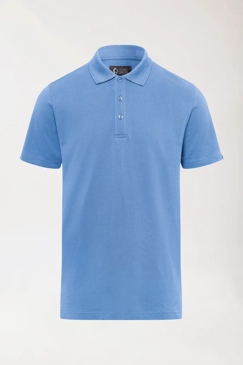 COMFY FLEX Stretch Shirt Herren - Polokragen himmelblau