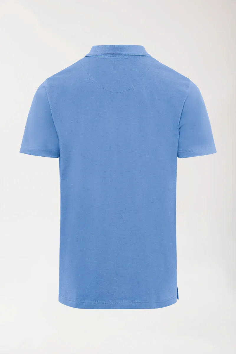 COMFY FLEX Stretch Shirt Herren - Polokragen himmelblau