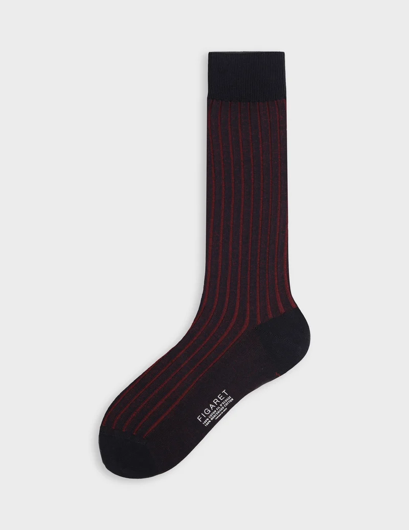 Chaussettes vanisées en fil d'Ecosse rouges