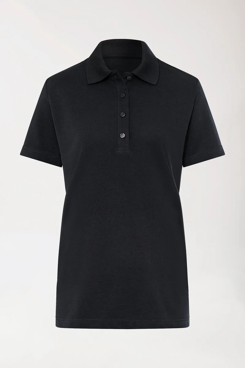 CORE Shirt Damen - Polokragen schwarz