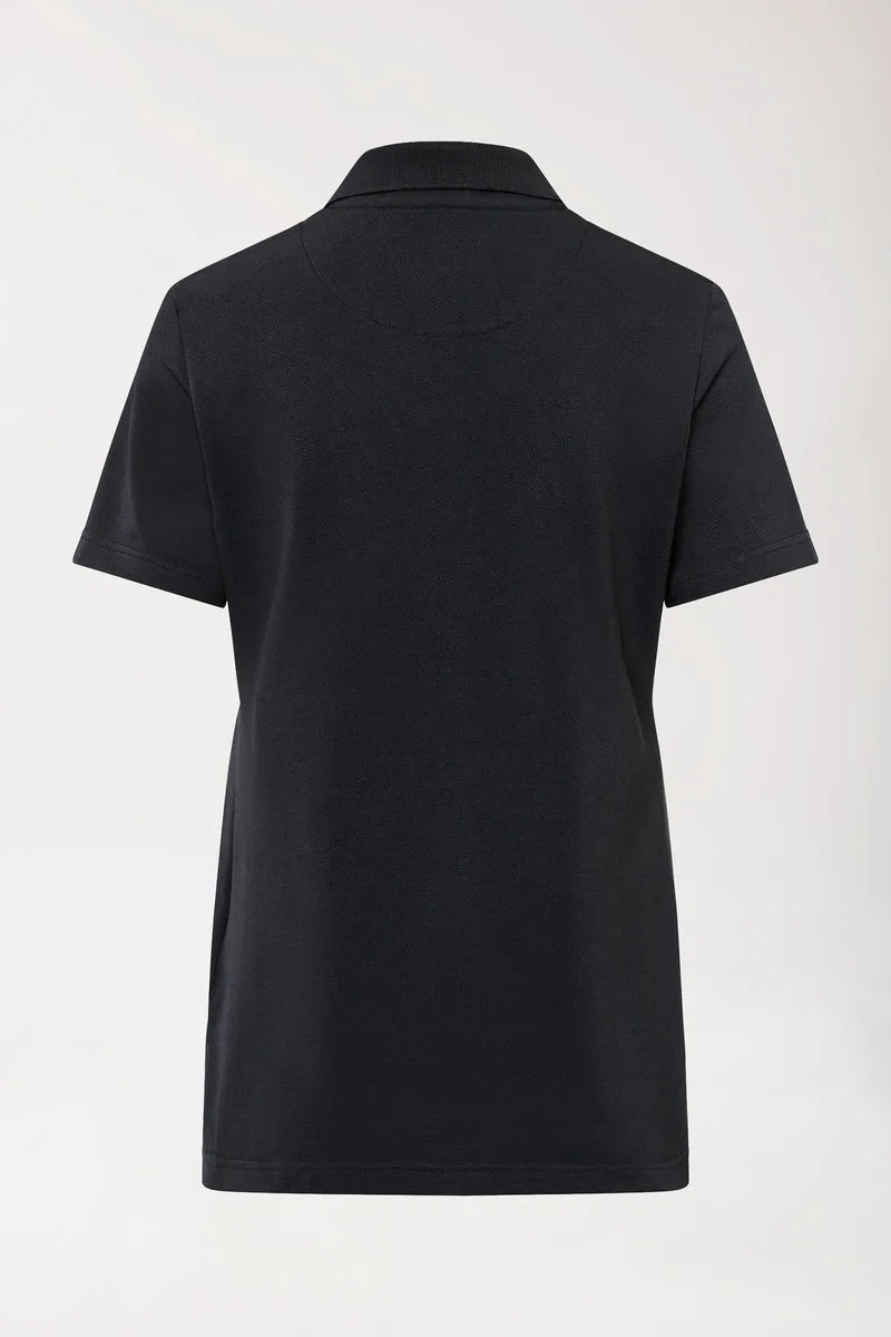CORE Shirt Damen - Polokragen schwarz