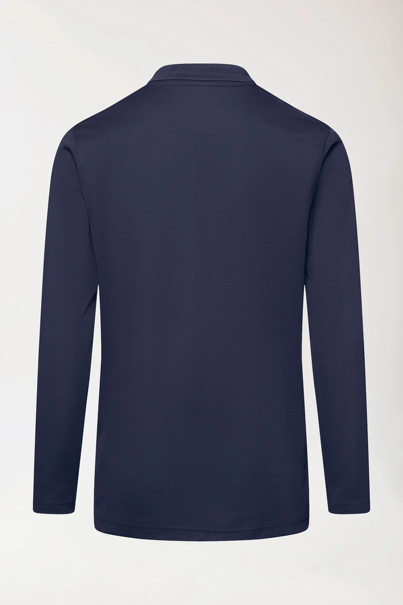COMFY FLEX Stretch Longsleeve Herren - Polokragen navy