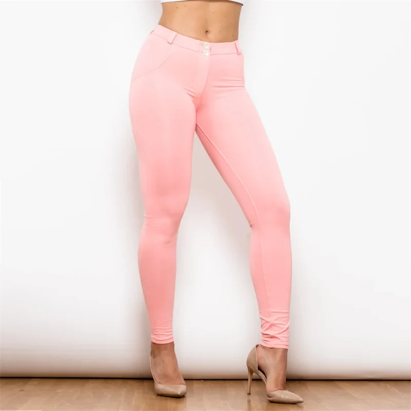 Damen Leggins Denim Look Leggings Sexy Push Up Jeans Hose Jeanshose Stretchhose