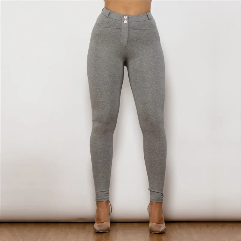 Damen Leggins Denim Look Leggings Sexy Push Up Jeans Hose Jeanshose Stretchhose