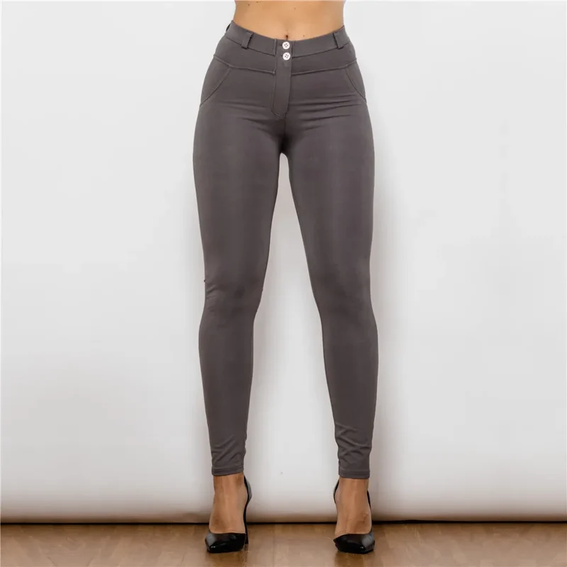 Damen Leggins Denim Look Leggings Sexy Push Up Jeans Hose Jeanshose Stretchhose