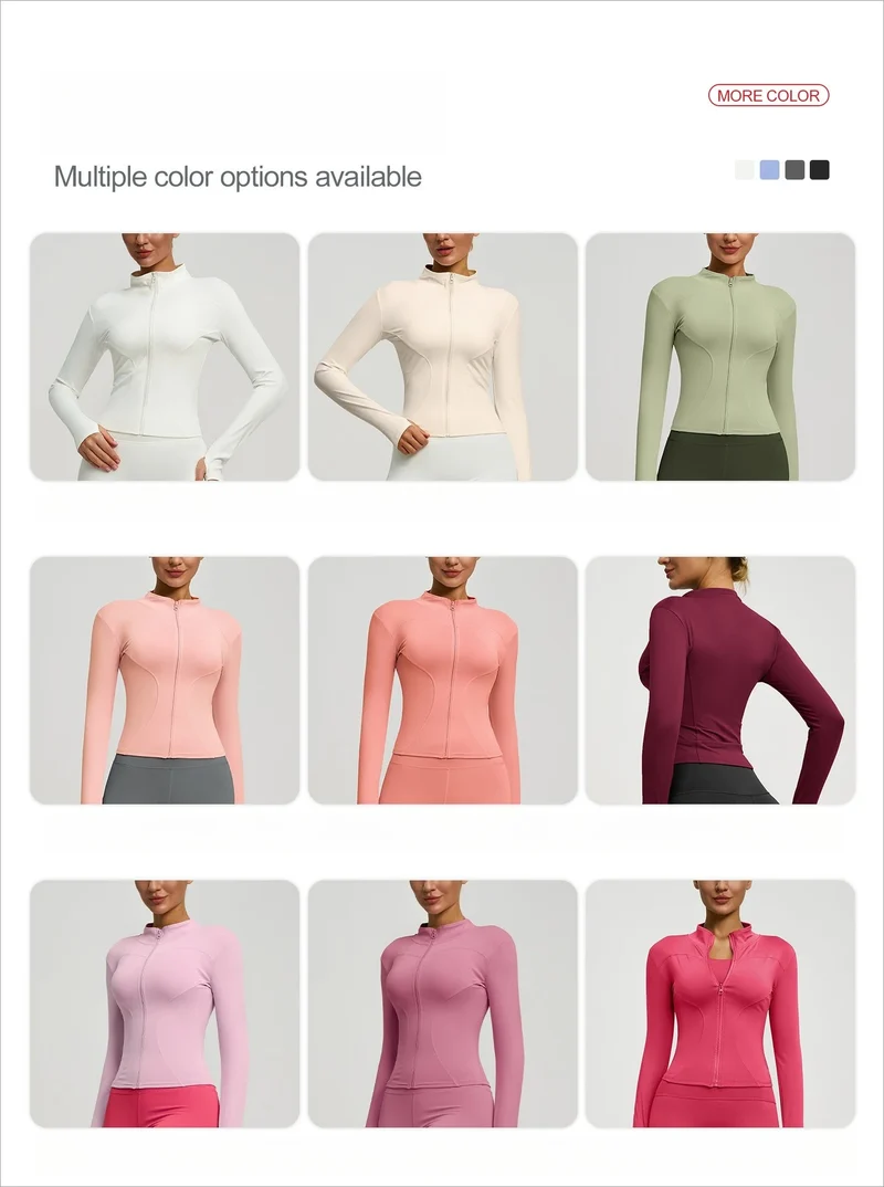 Damen kurze Sportjacke Sweatshirt Fitness Gym Jacke Yogajacke Yoga Sportswear