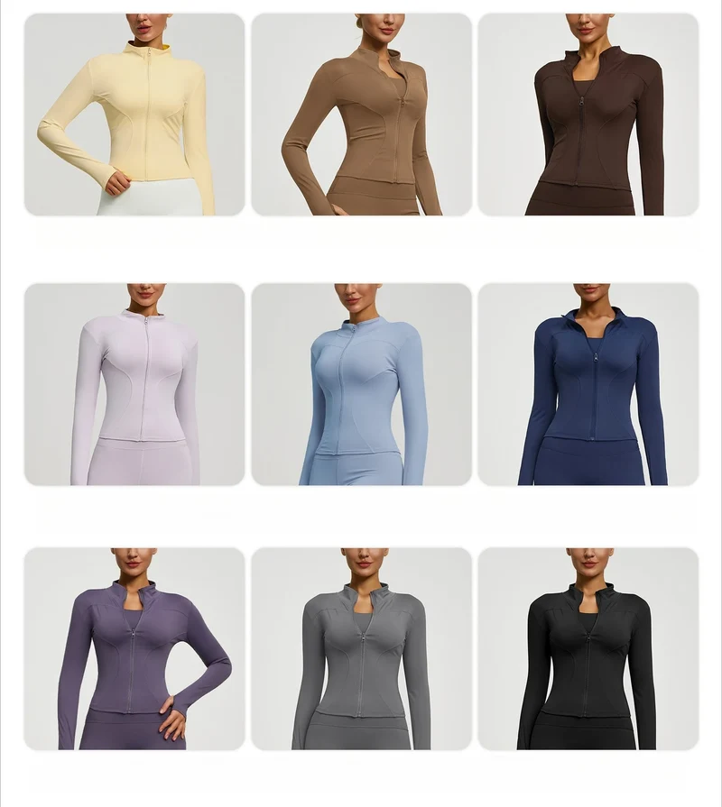 Damen kurze Sportjacke Sweatshirt Fitness Gym Jacke Yogajacke Yoga Sportswear