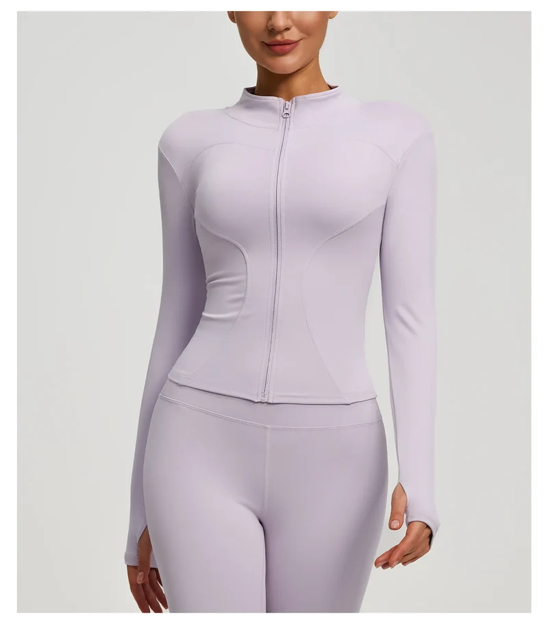 Damen kurze Sportjacke Sweatshirt Fitness Gym Jacke Yogajacke Yoga Sportswear