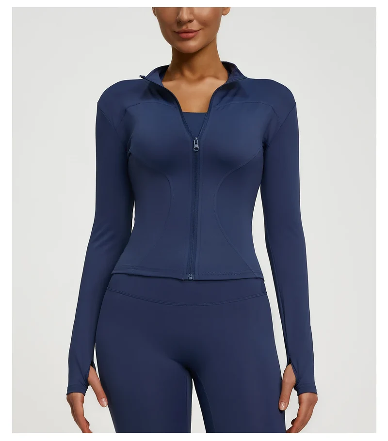Damen kurze Sportjacke Sweatshirt Fitness Gym Jacke Yogajacke Yoga Sportswear