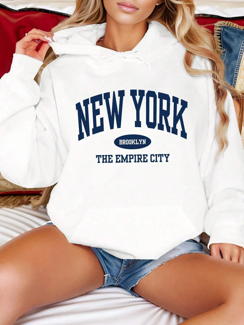 New York City Kapuzenpullover Sweatshirt Hoodie Pulli Damen Kapuzenpulli Shirt