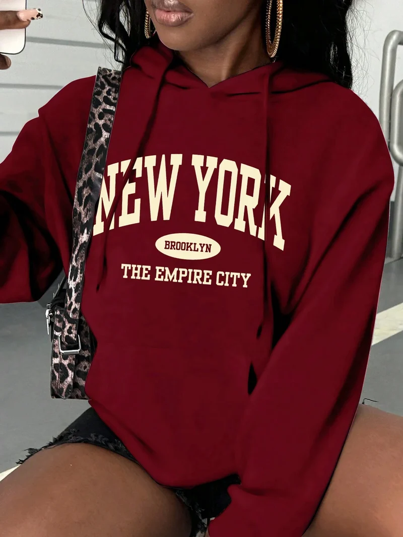 New York City Kapuzenpullover Sweatshirt Hoodie Pulli Damen Kapuzenpulli Shirt