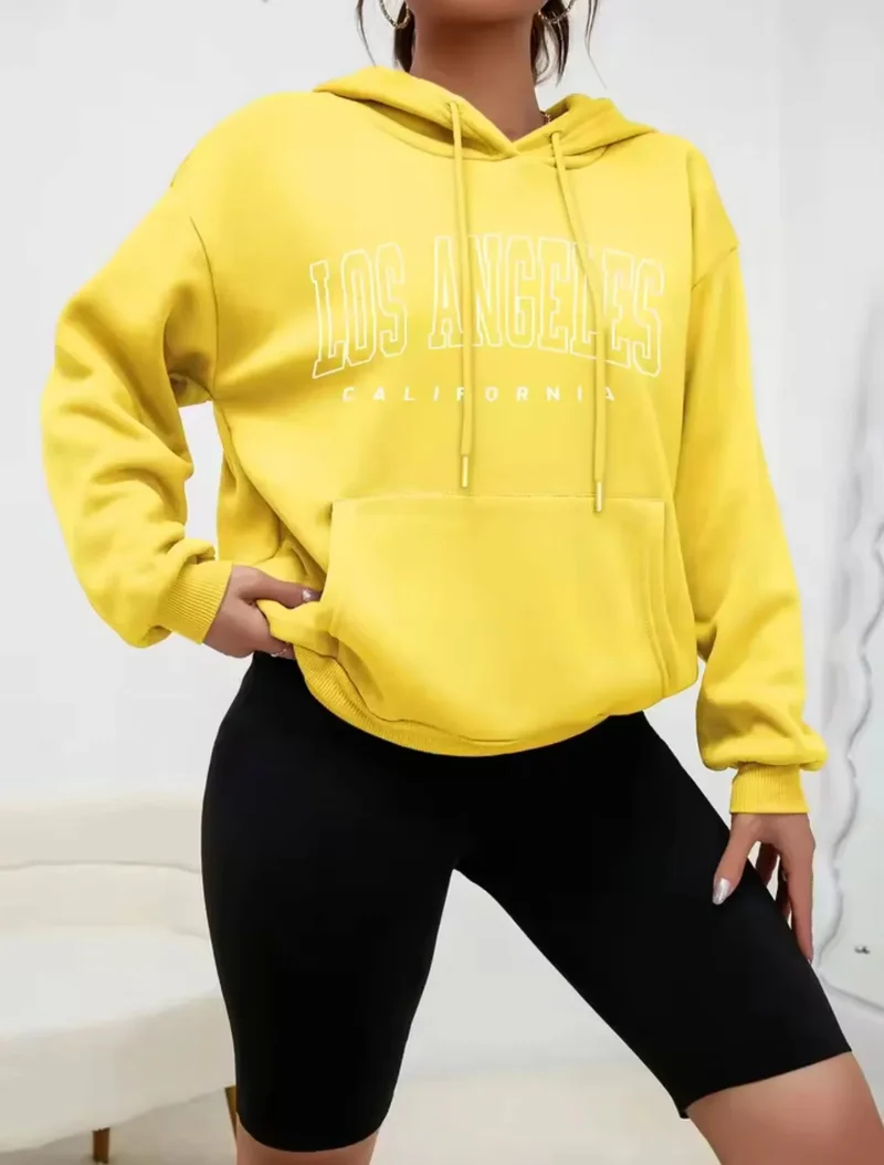 Los Angeles Kapuzenpullover Sweatshirt Hoodie Pulli Damen Kapuzenpulli Shirt