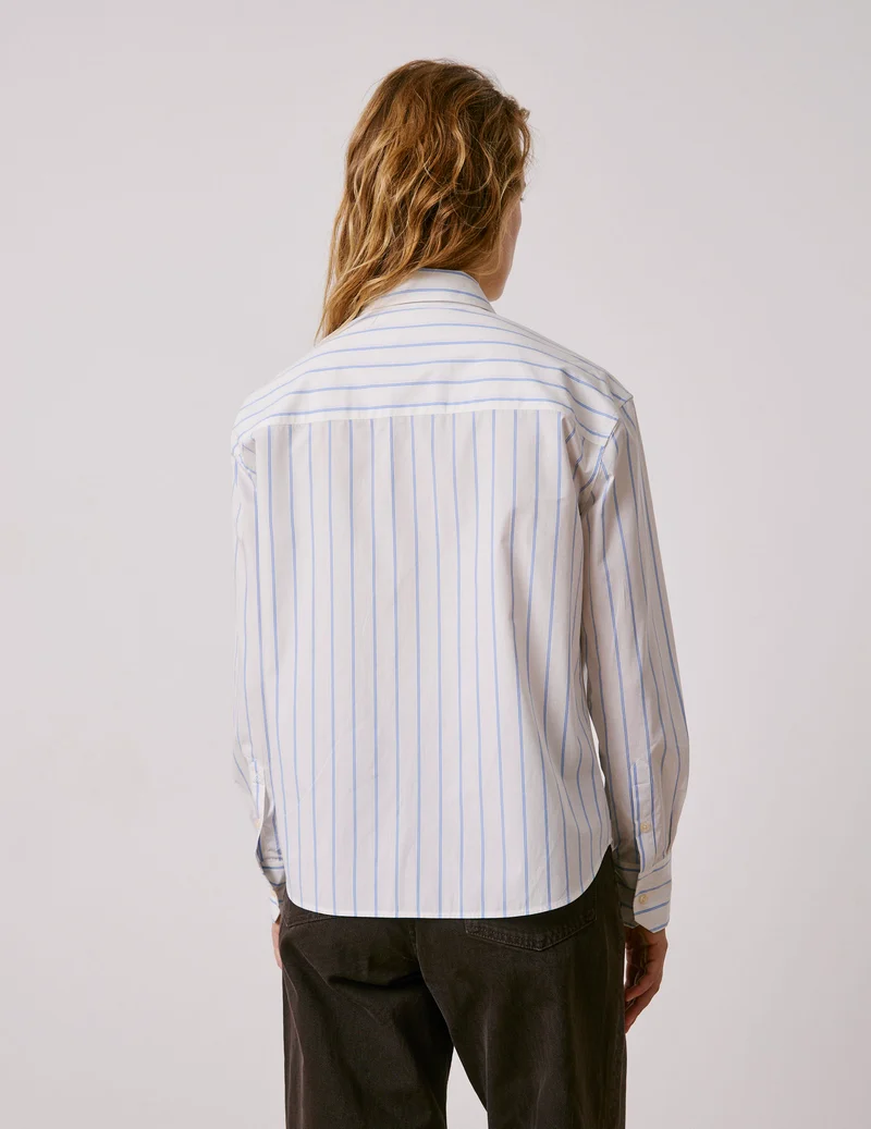 Chemise Mélinda rayée bleu clair