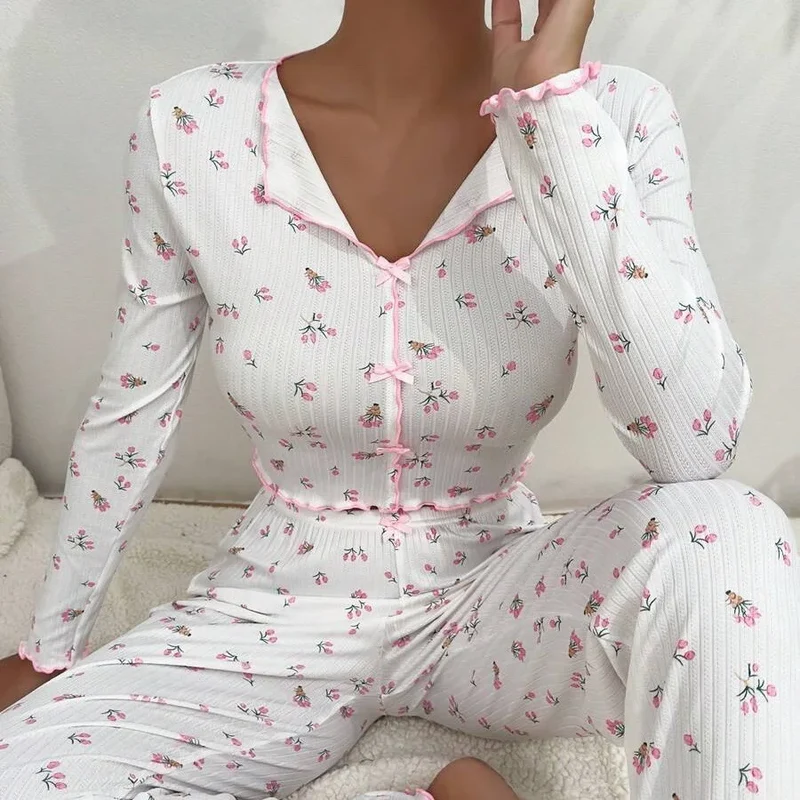 Pigiami da donna | L'intimo per la notte Camicia Completo da Casa in due pezzi