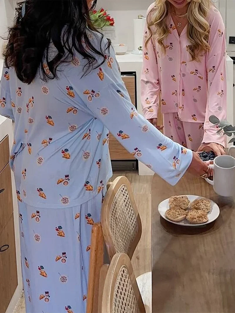 Pigiami da donna | L'intimo per la notte Camicia Completo da Casa in due pezzi
