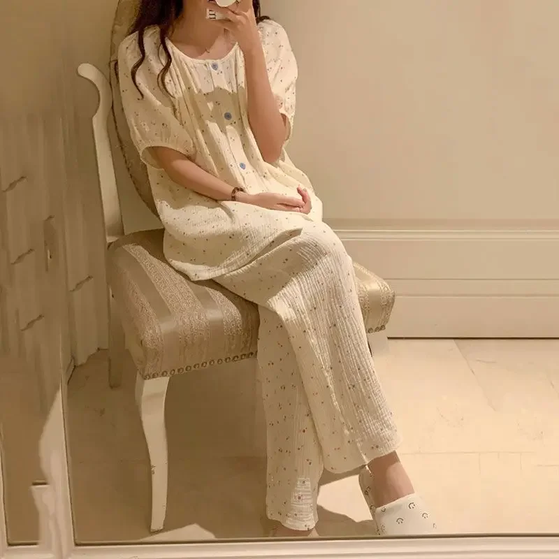 Pigiami da donna | L'intimo per la notte Camicia Completo da Casa in due pezzi
