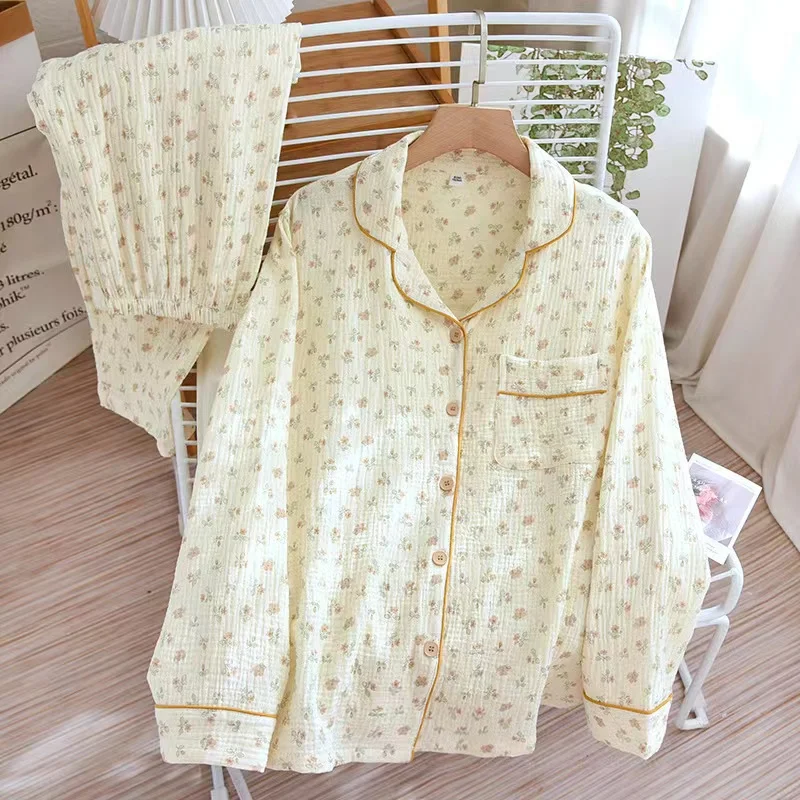 Pyjama für Damen Nachtwäsche Nachthemd Schlafanzug Zweiteiliger Hausanzug