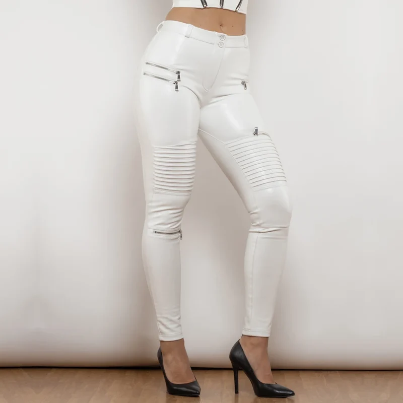 Sexy Leggins Donna Pantaloni Collant in Lattice Lucido Gothic Punk Night Club