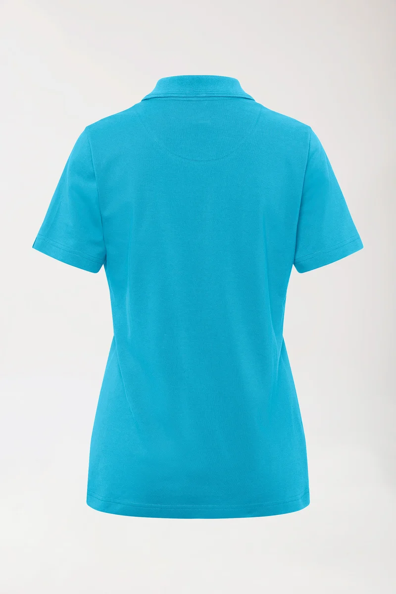 COMFY FLEX Stretch Shirt Damen - Polokragen türkis