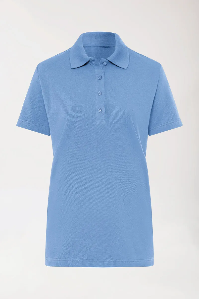 CORE Shirt Damen - Polokragen himmelblau