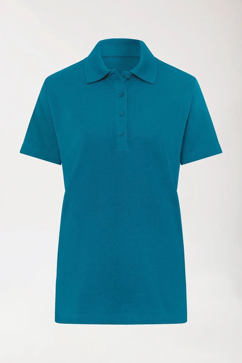 CORE Shirt Damen - Polokragen petrol
