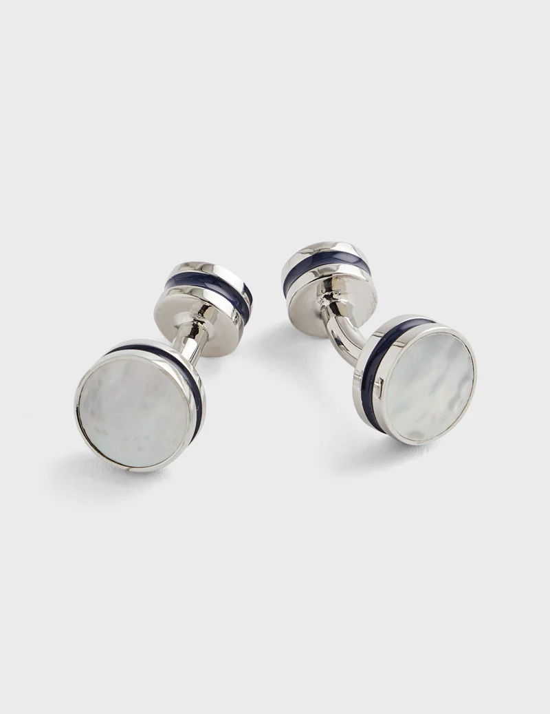 Boutons de manchette double nacre