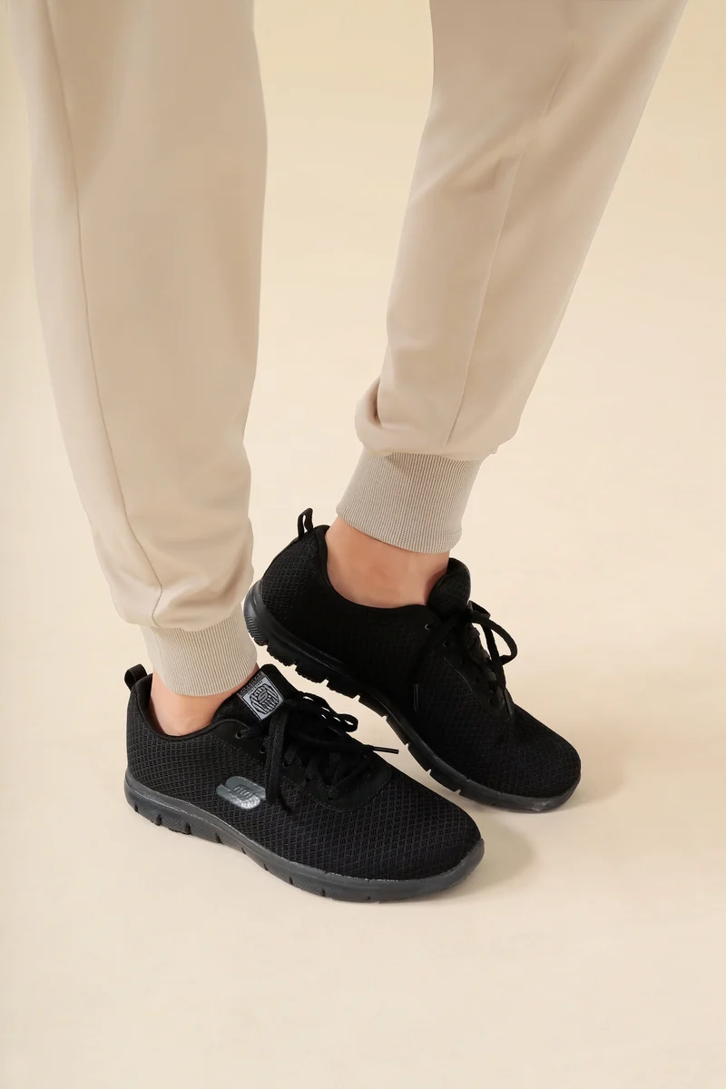 KAERE Hose Damen - Saumbündchen mit Beintaschen sand