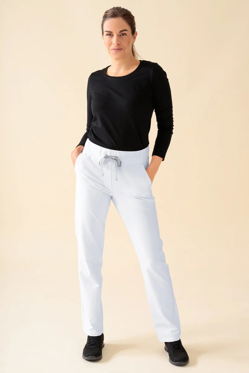 KAERE Hose Damen - gerader Saum Kurzgr. ohne Beintaschen weiß
