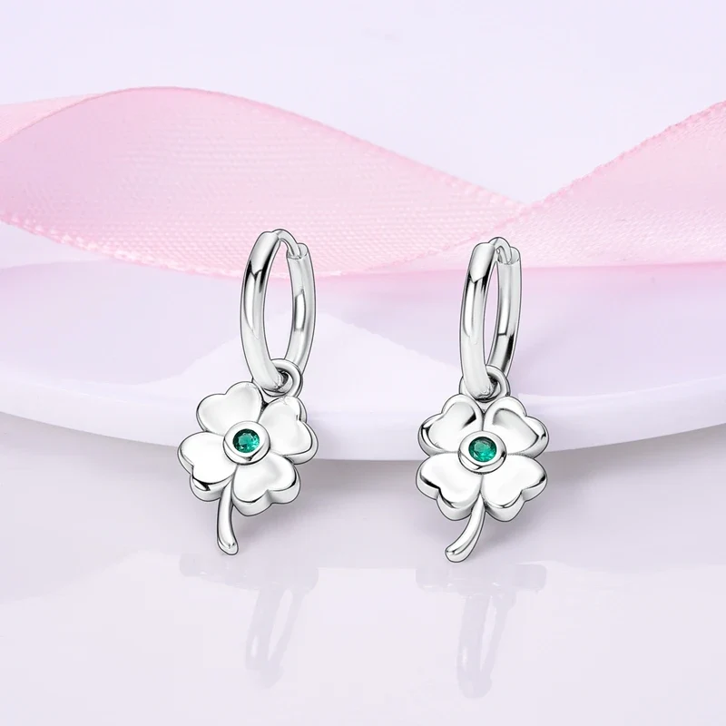Orecchini a Cerchio in Argento 925 Sterling con Zirconi | Creole Brillantini