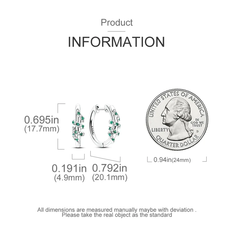 Orecchini a Cerchio in Argento 925 Sterling con Zirconi | Creole Brillantini