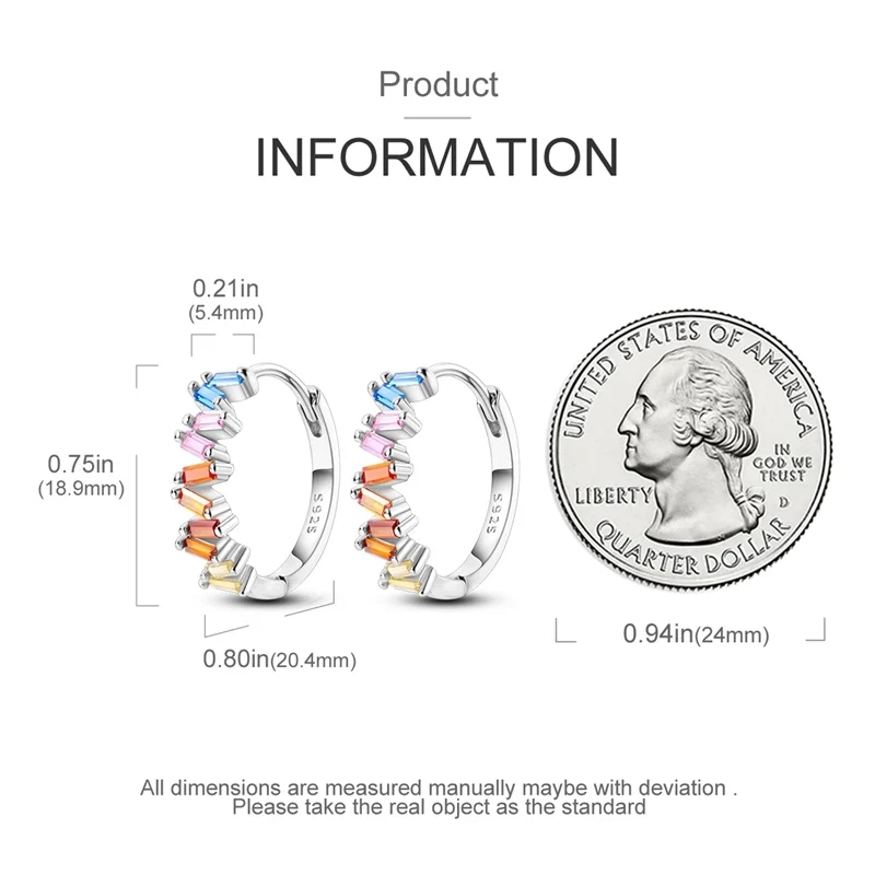 Orecchini a Cerchio in Argento 925 Sterling con Zirconi | Creole Brillantini