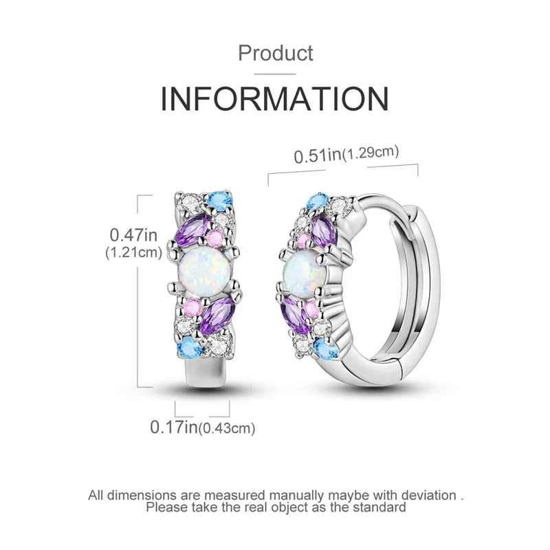 Orecchini a Cerchio in Argento 925 Sterling con Zirconi | Creole Brillantini