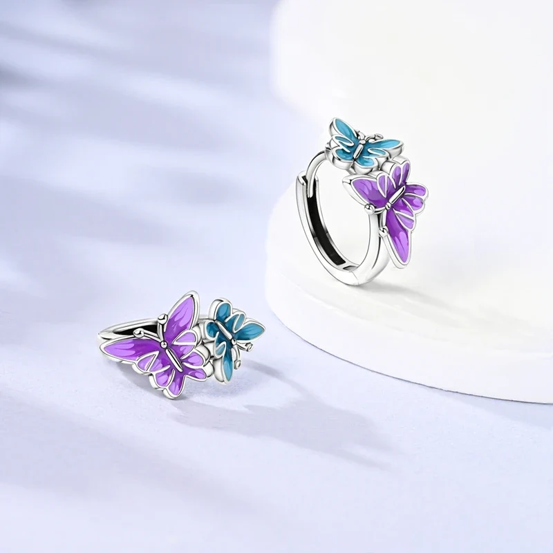 Orecchini a Cerchio in Argento 925 Sterling con Zirconi | Creole Brillantini