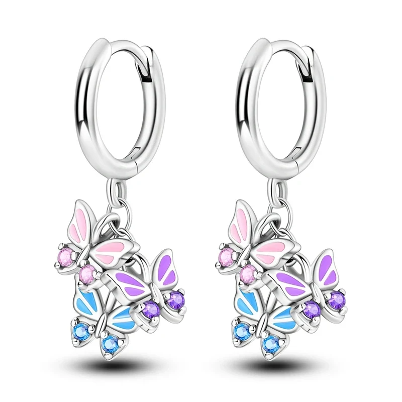 Orecchini a Cerchio in Argento 925 Sterling con Zirconi | Creole Brillantini
