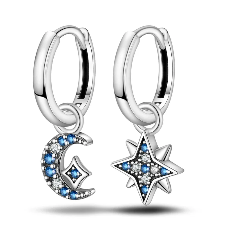 Funkelnde 925er Silber Creolen m. Zirkonia | Luxus-Qualität | Trend Ohrringe